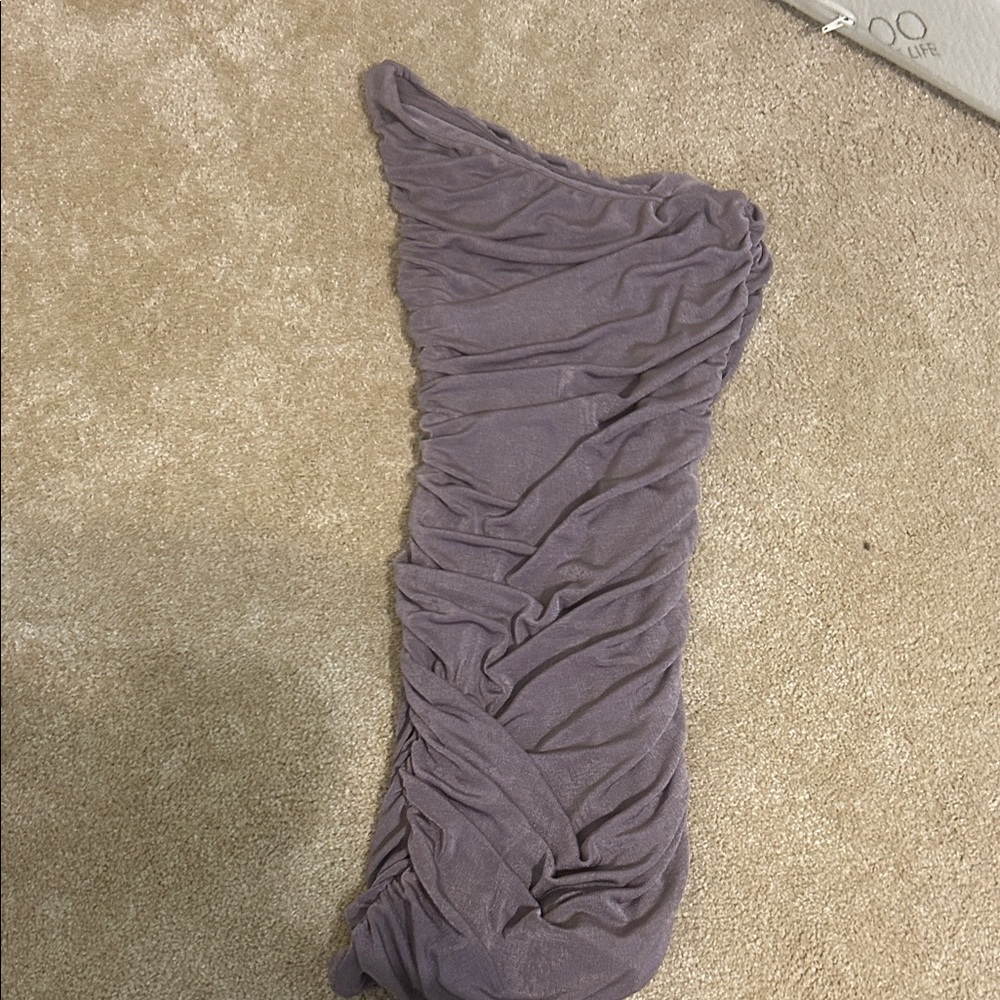 Sophie Rue Lavender Ruched One Shoulder Dress